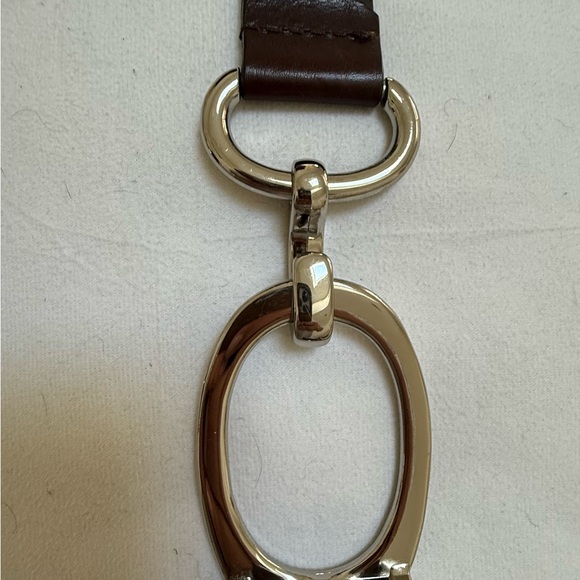 Brown Leather Belt with Silver Buckle - Picture 2 of 7